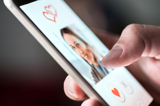 bigstock online dating app in smartphon 267752275