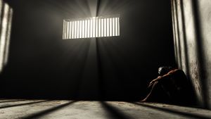 bigstock prisoner in bad condition in d 131412503